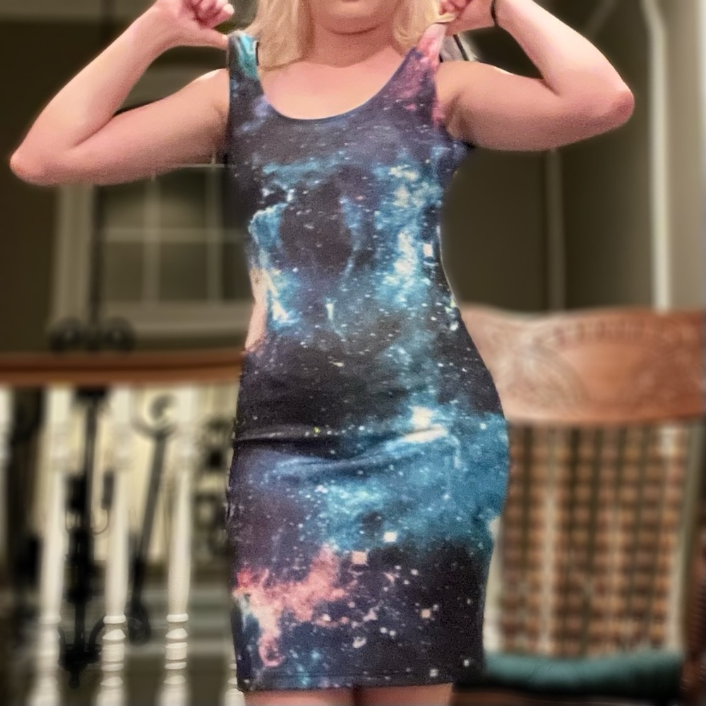 Wet Seal Galaxy print Dress S